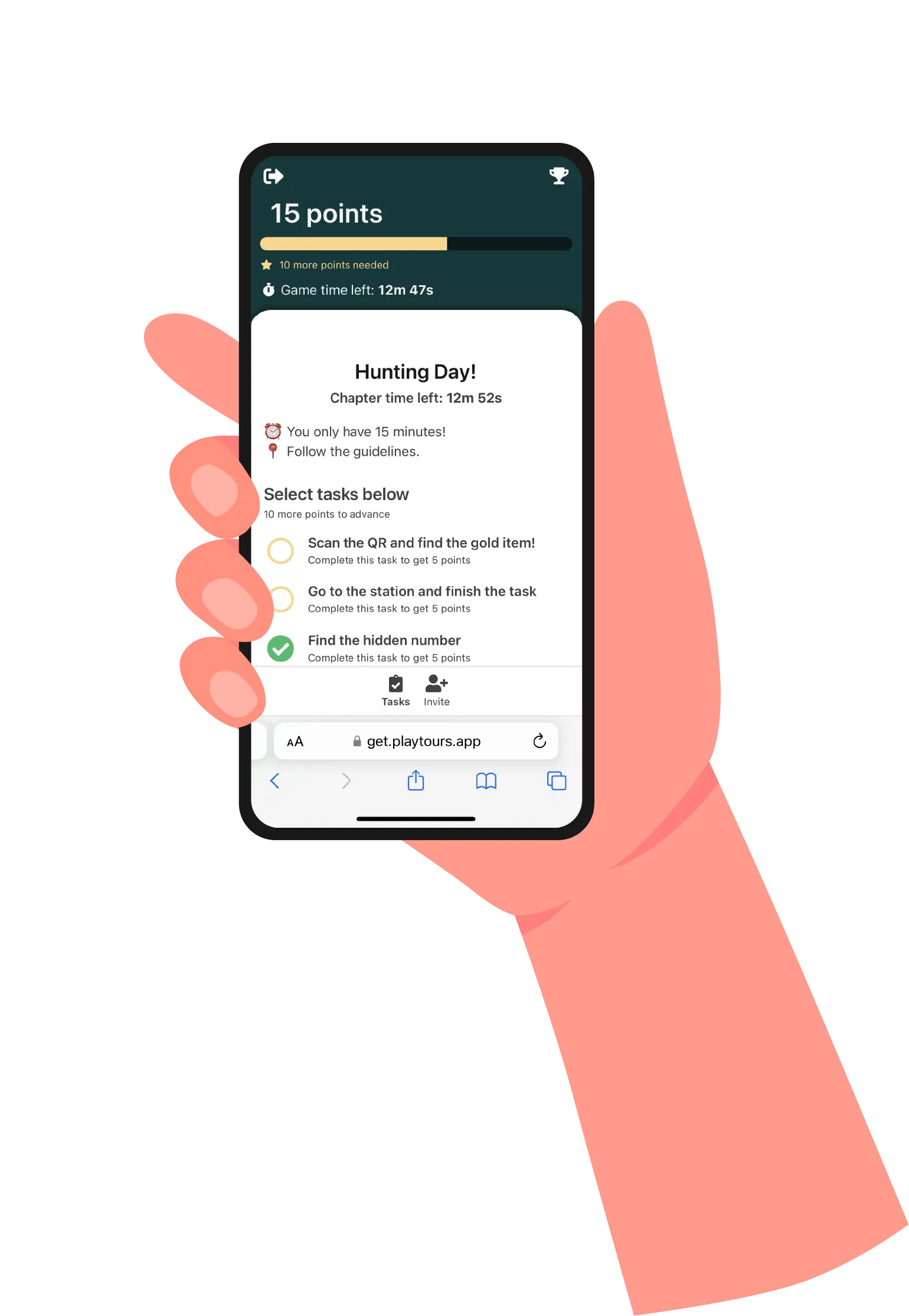 hand holding phone