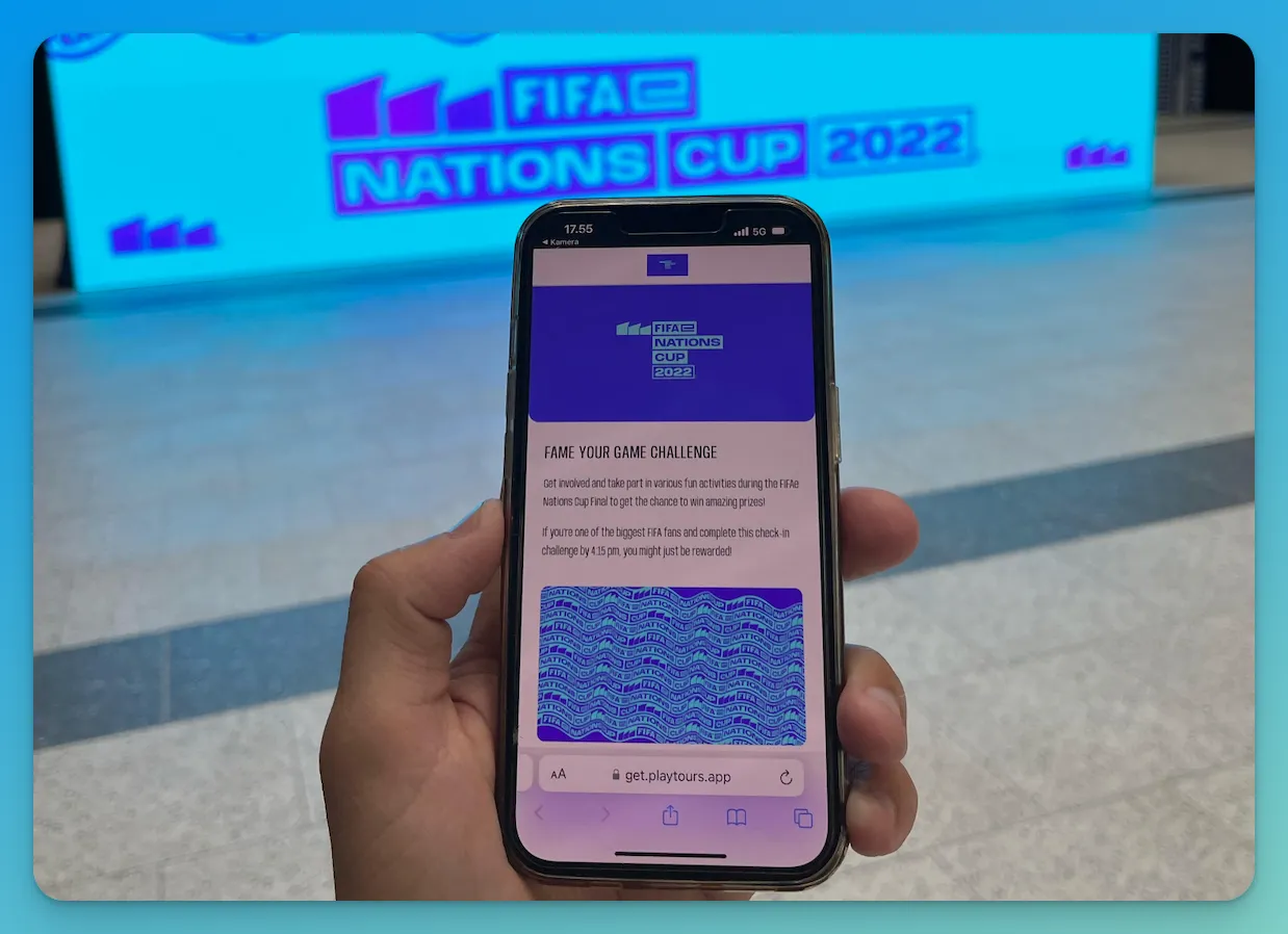 Event pictures using PlayTours app