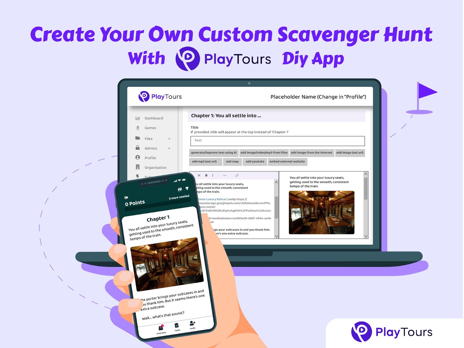 PlayTours custom scavenger hunt app