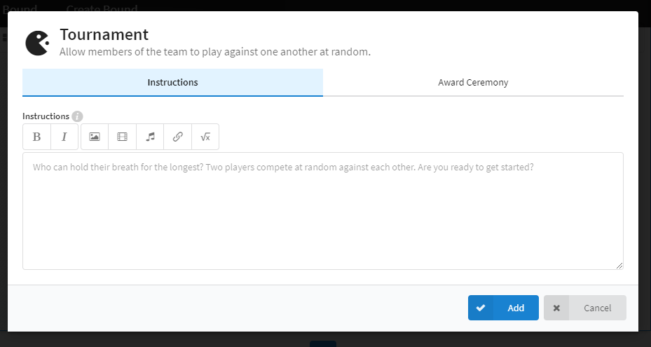image of how to use tournament in actionbound