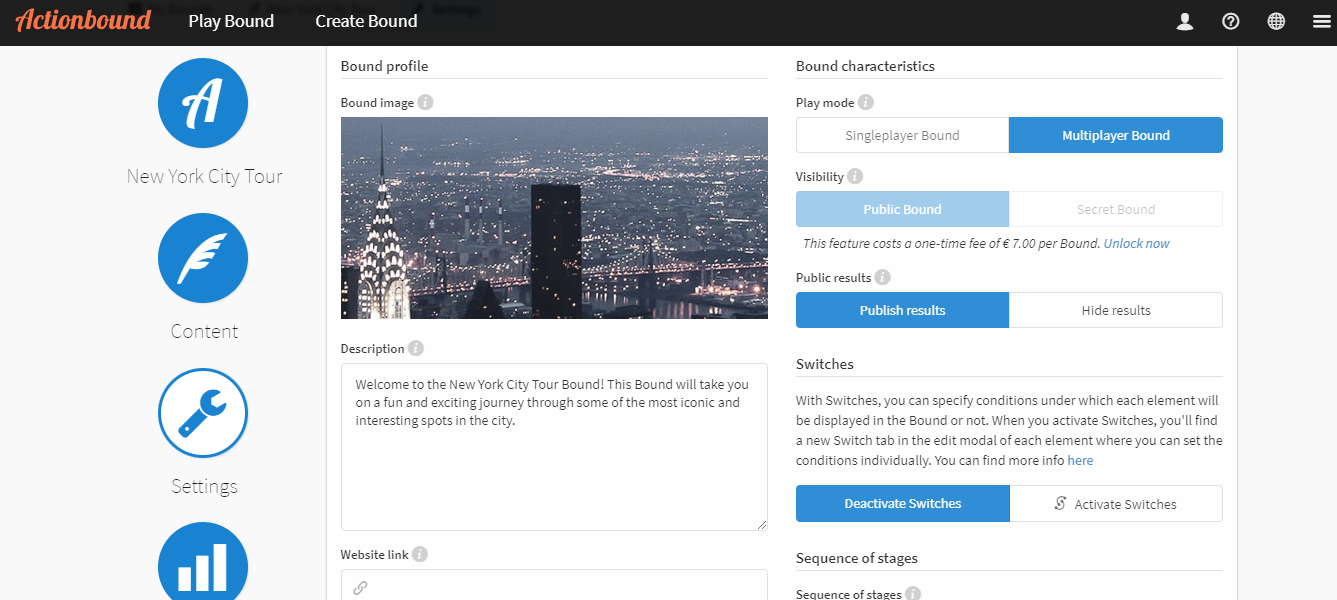 image of actionbound customizing