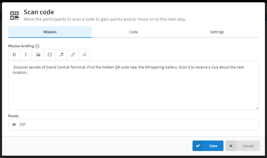 image of how to use qr code in actionbound