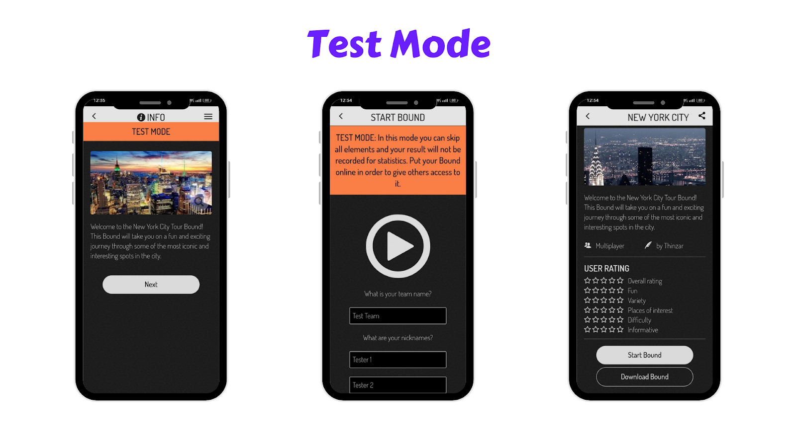 actionbound test mode