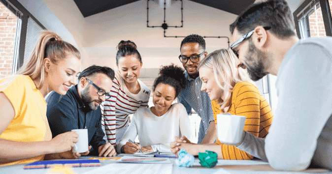 image of office teambuilding