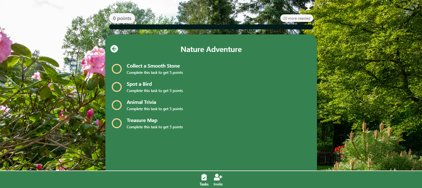 image of playtours scavenger hunt app user's view