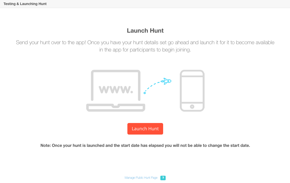 image of how to launch scavenger hunt in scavify
