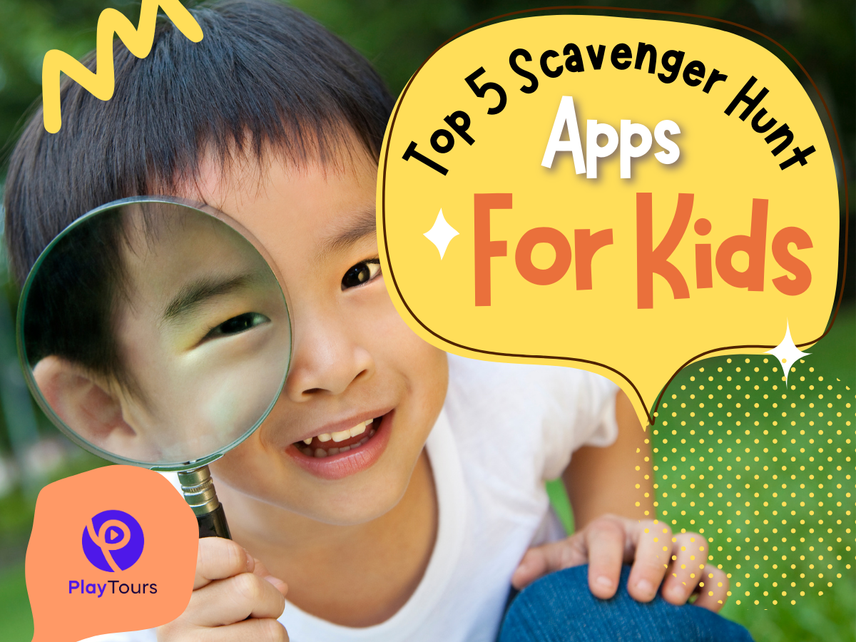 blog cover for top 5 scavenger hunt apps for kids