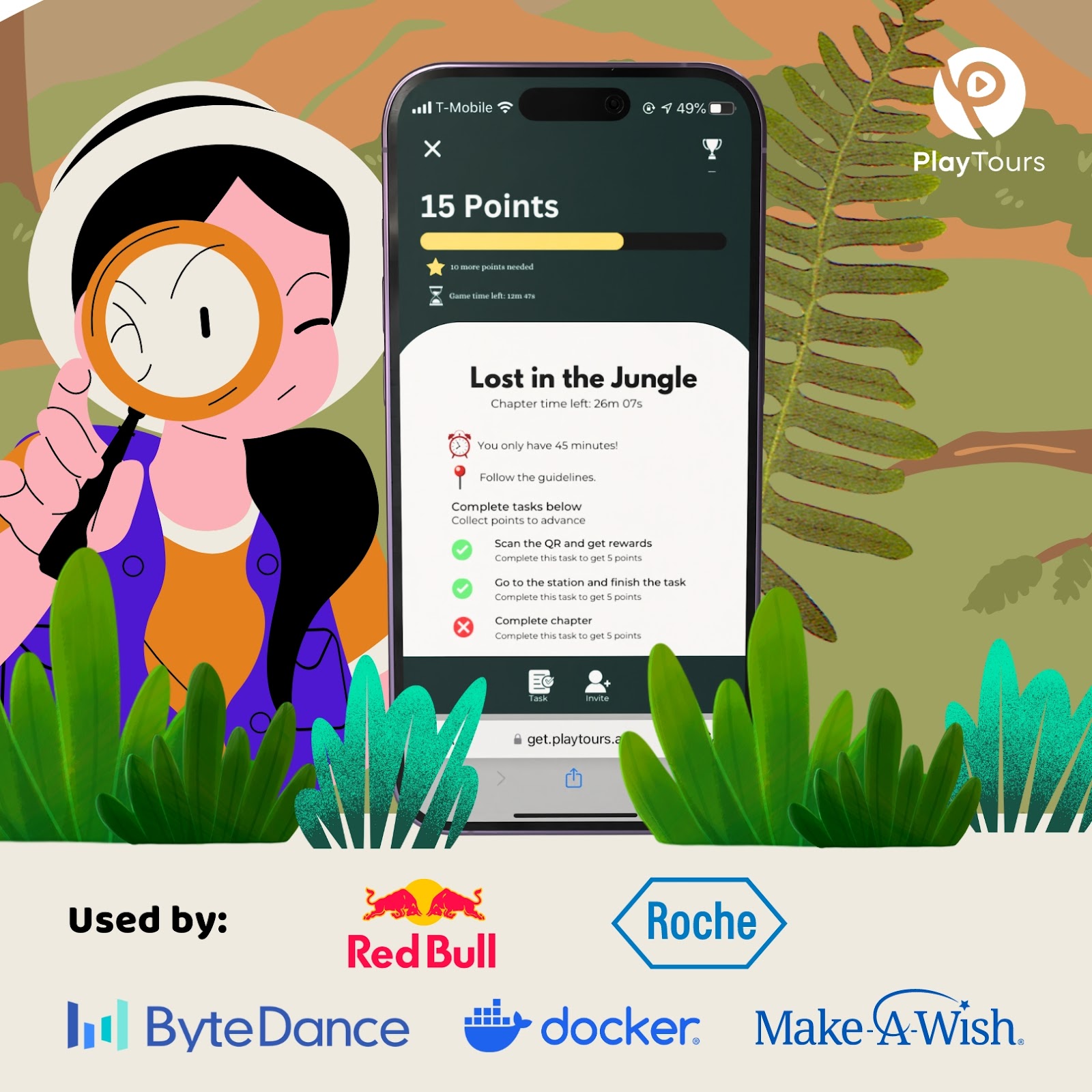 image of playtours scavenger hunt app feature