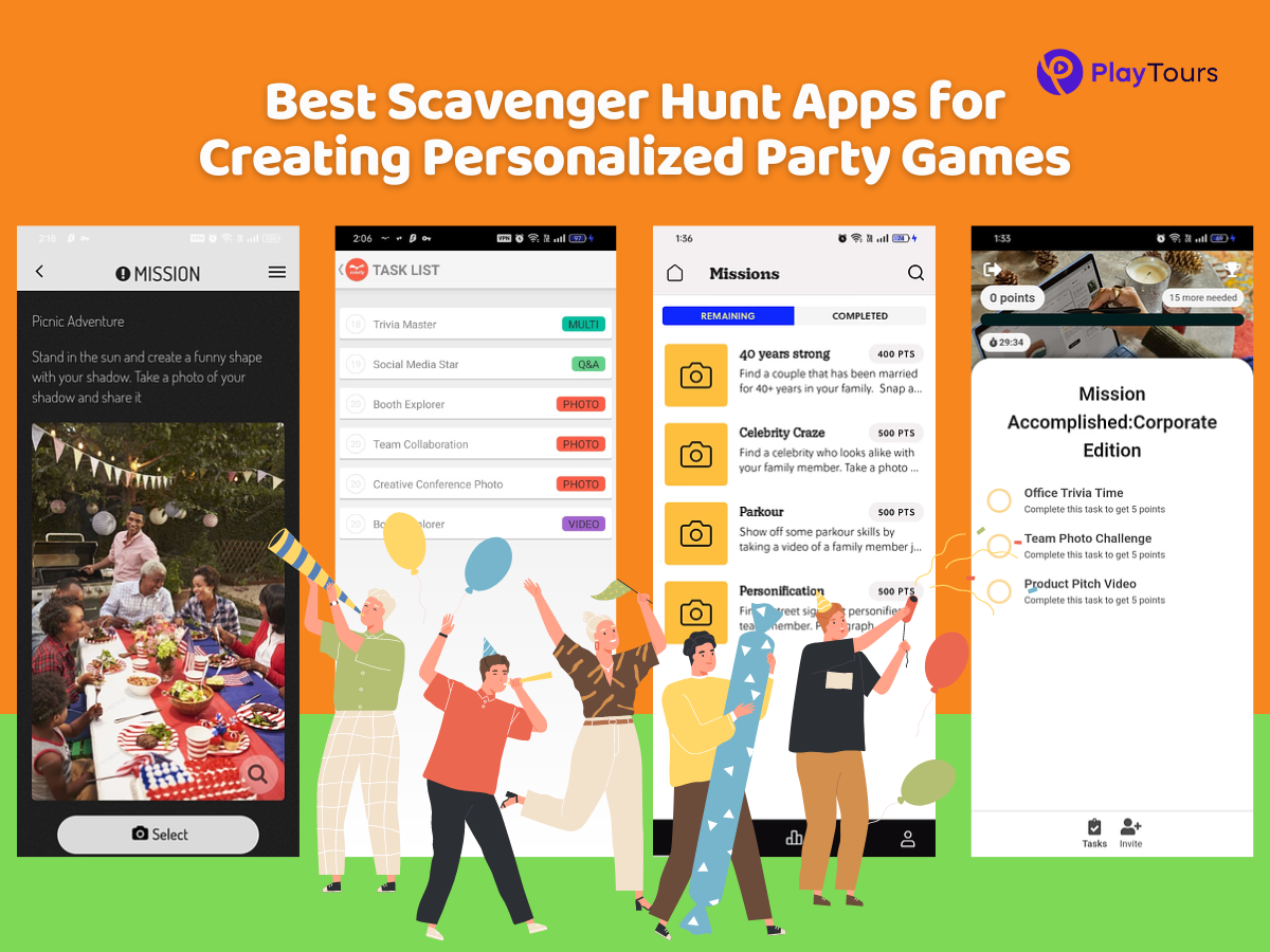 blog cover of best scavenger hunt apps for creating party games