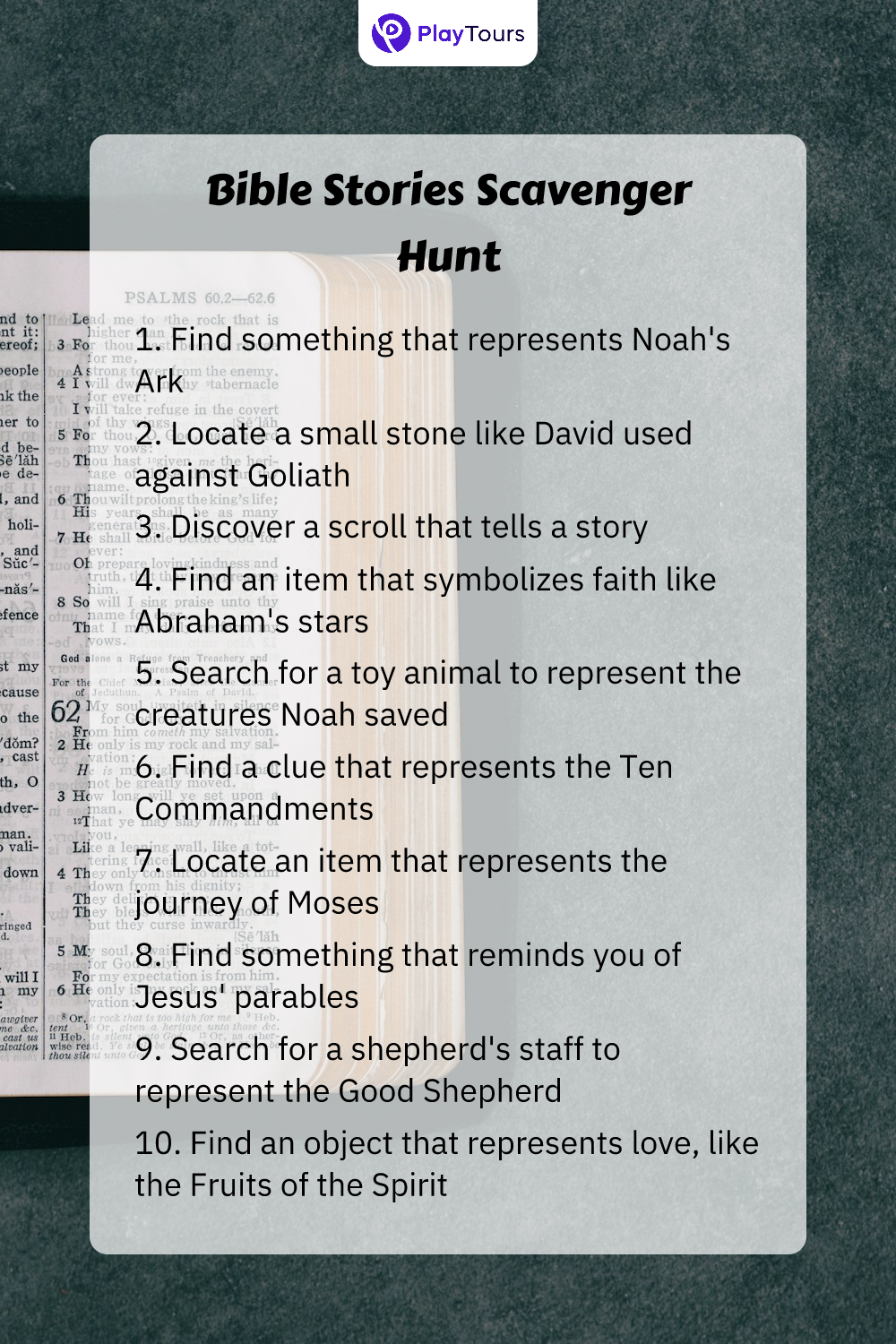 bible scavenger hunt printable card