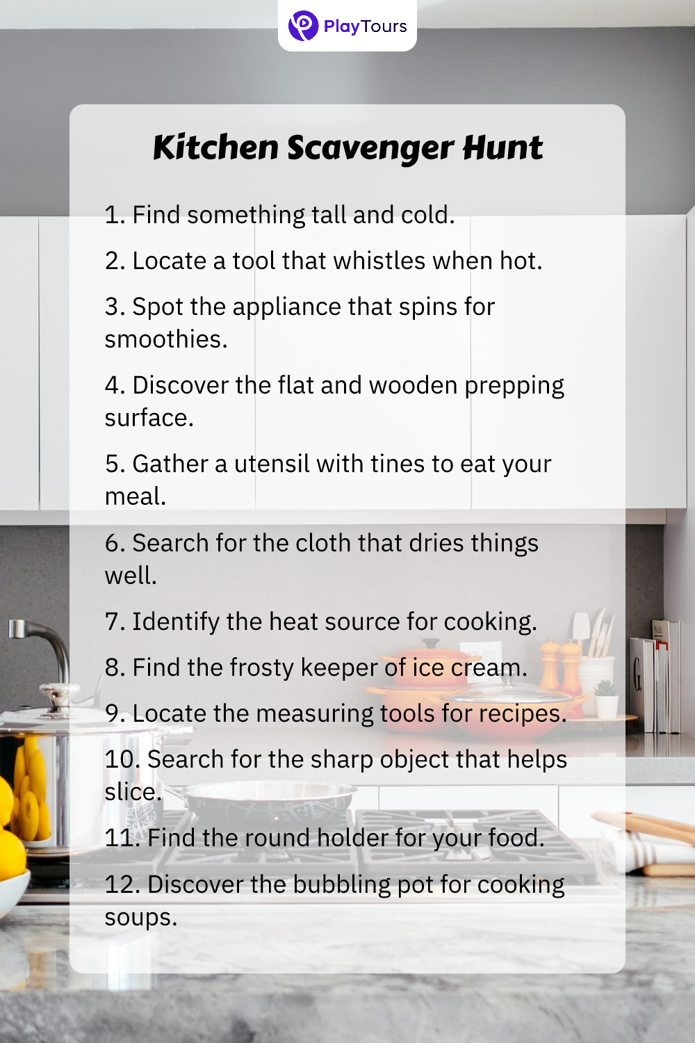kitchen scavenger hunt printable template