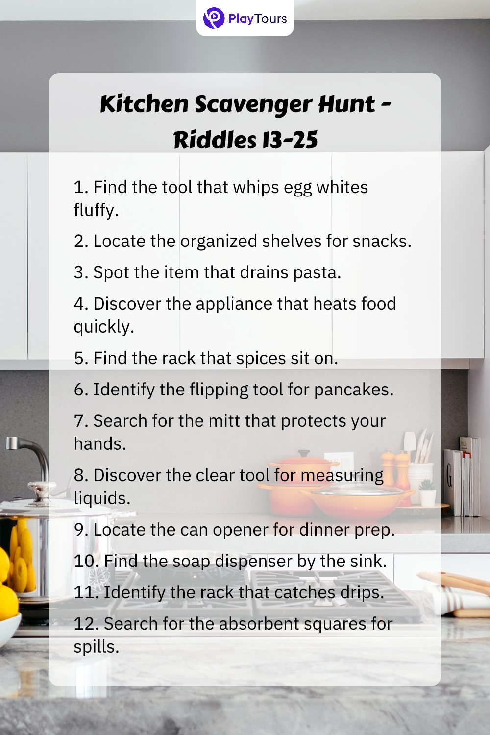 kitchen scavenger hunt printable template