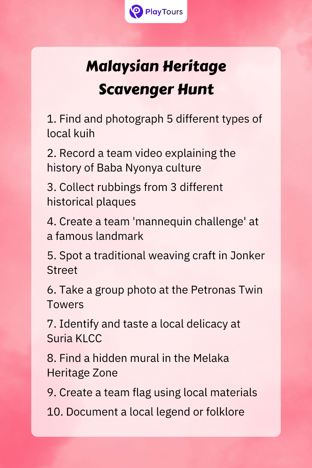 printable team building scavenger hunt template