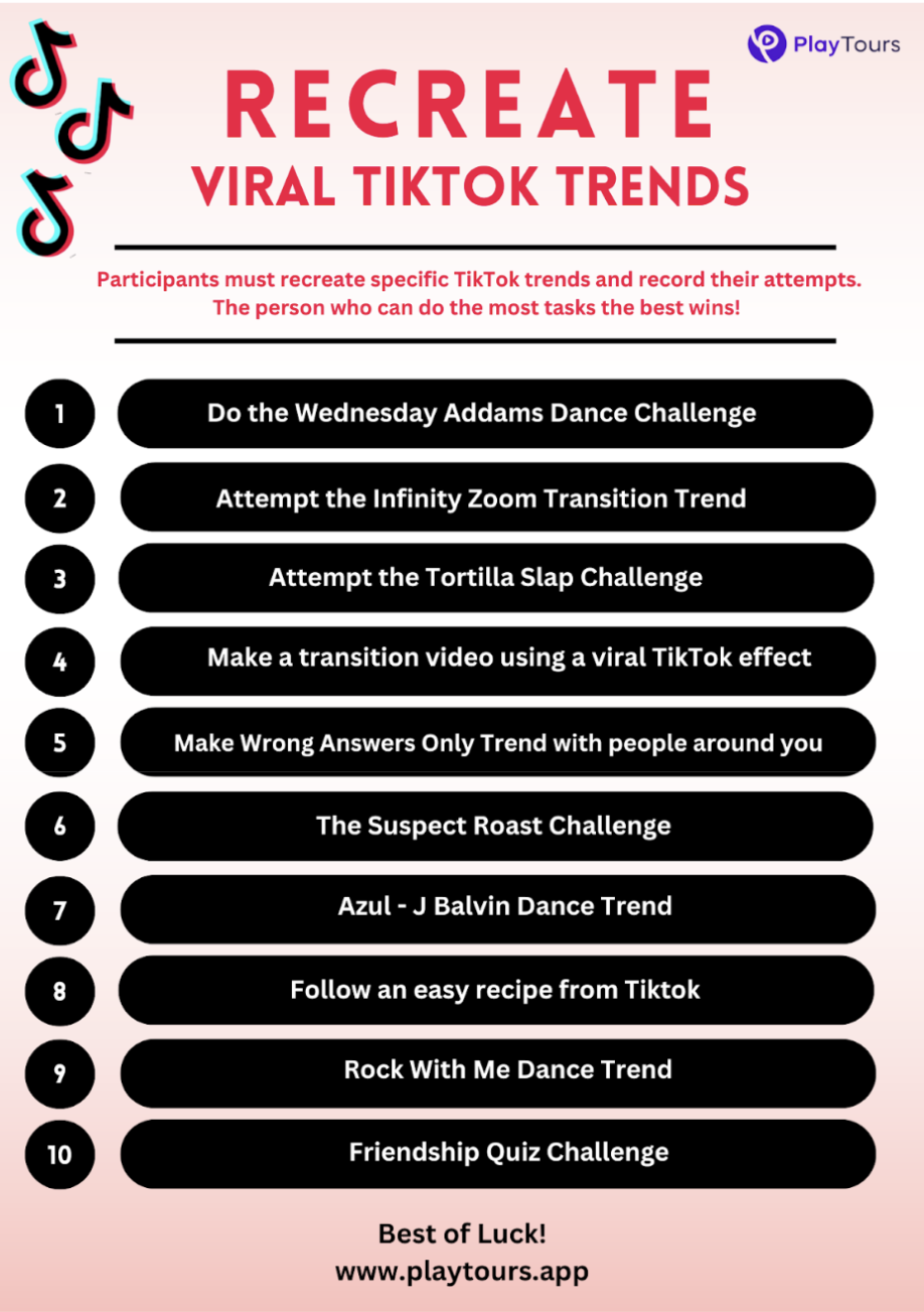 tiktok viral trends task template