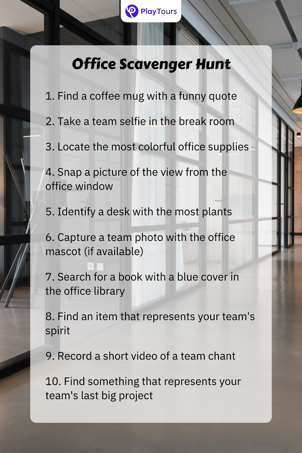 office scavenger hunt tasks template