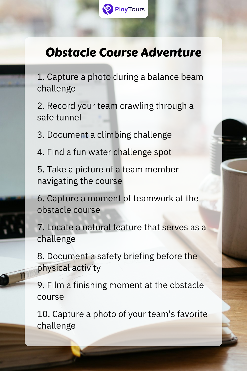 obstacle course adventure tasks template