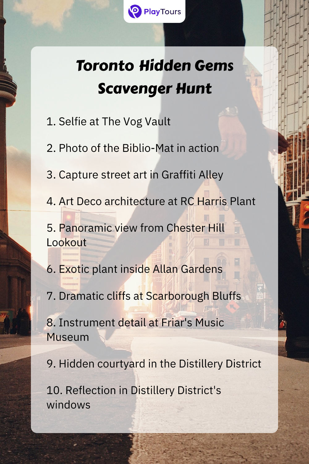 Toronto Hidden gems scavenger hunt task template