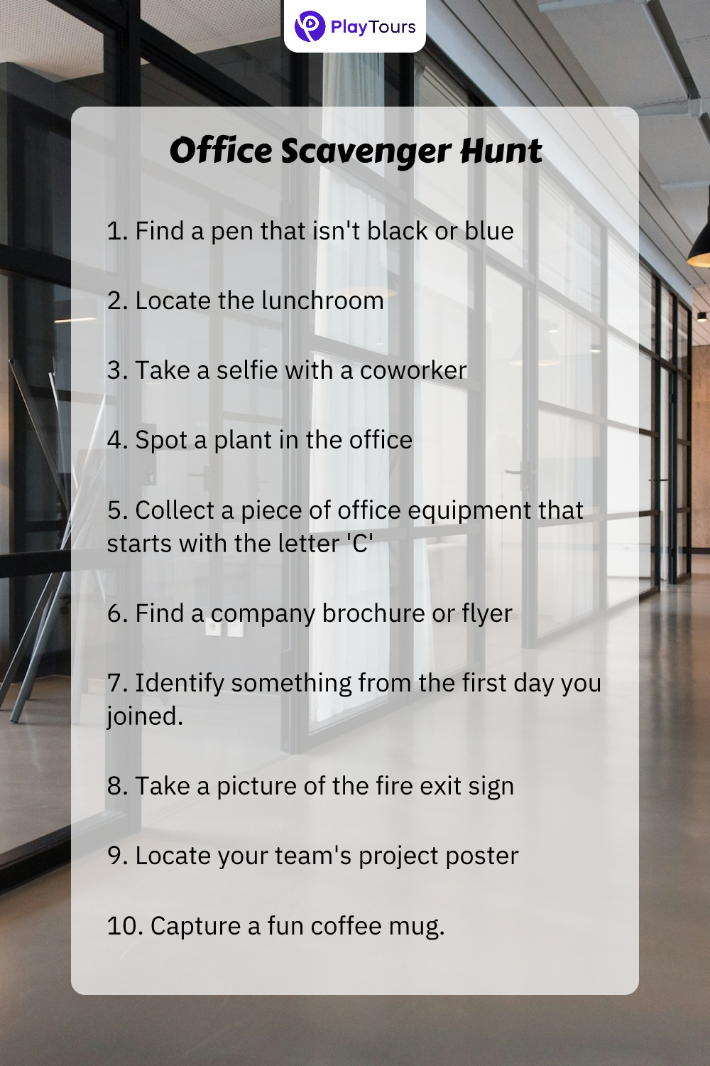 office scavenger hunt templates