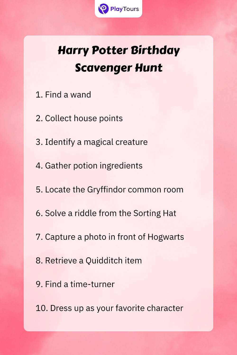 printable birthday scavenger hunt template