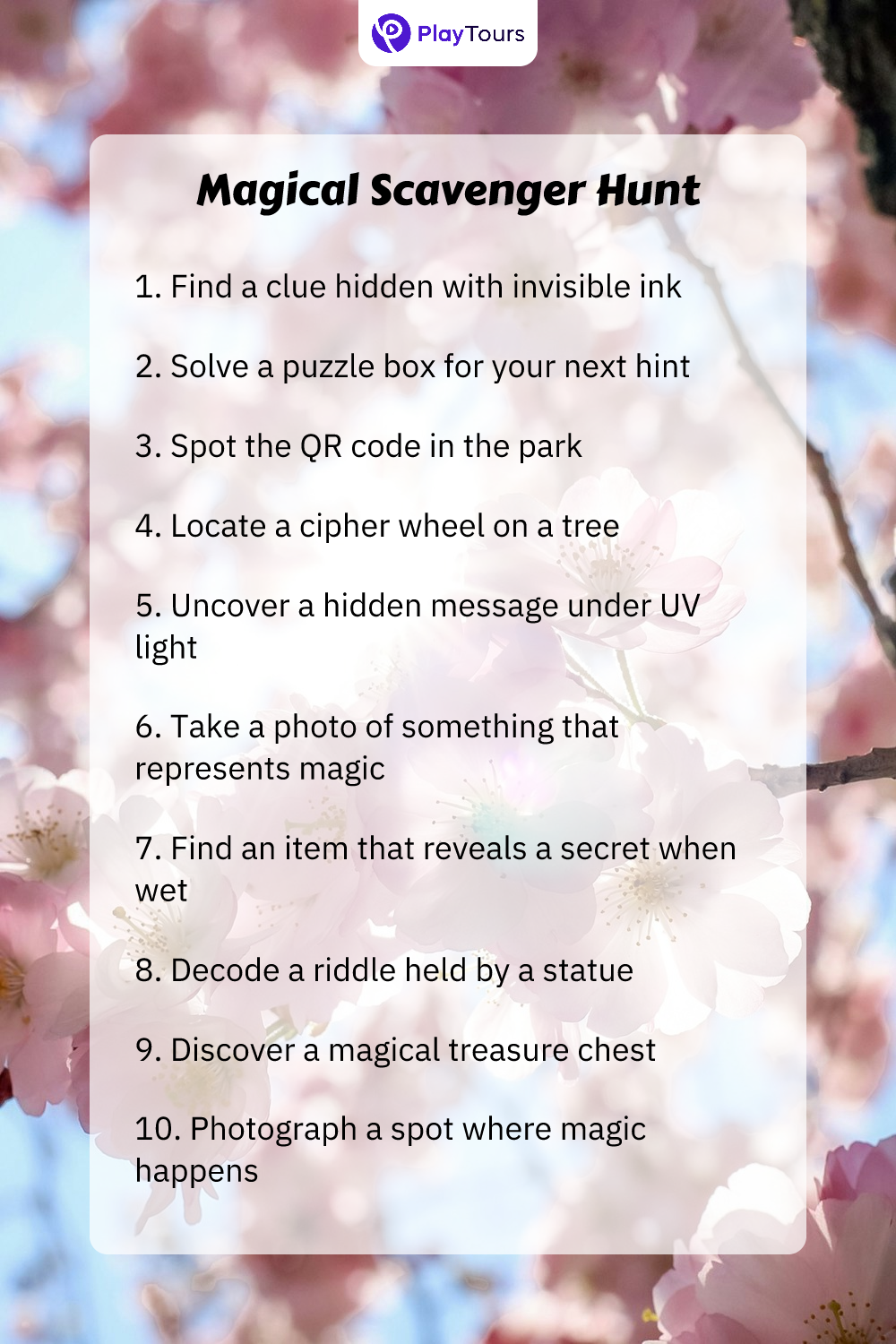 magical scavenger hunt task template