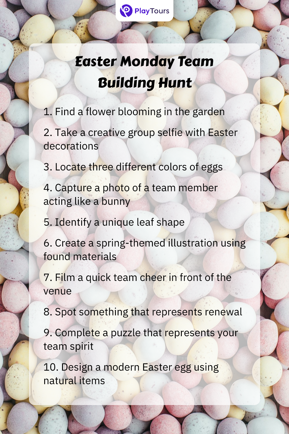 easter monday team building task template