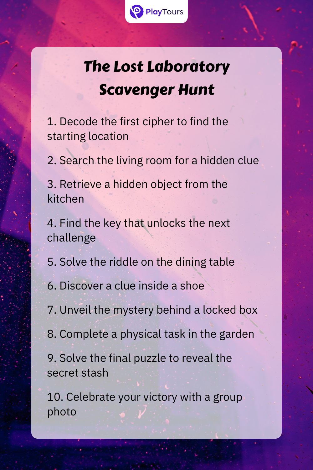 printable scavenger hunt template
