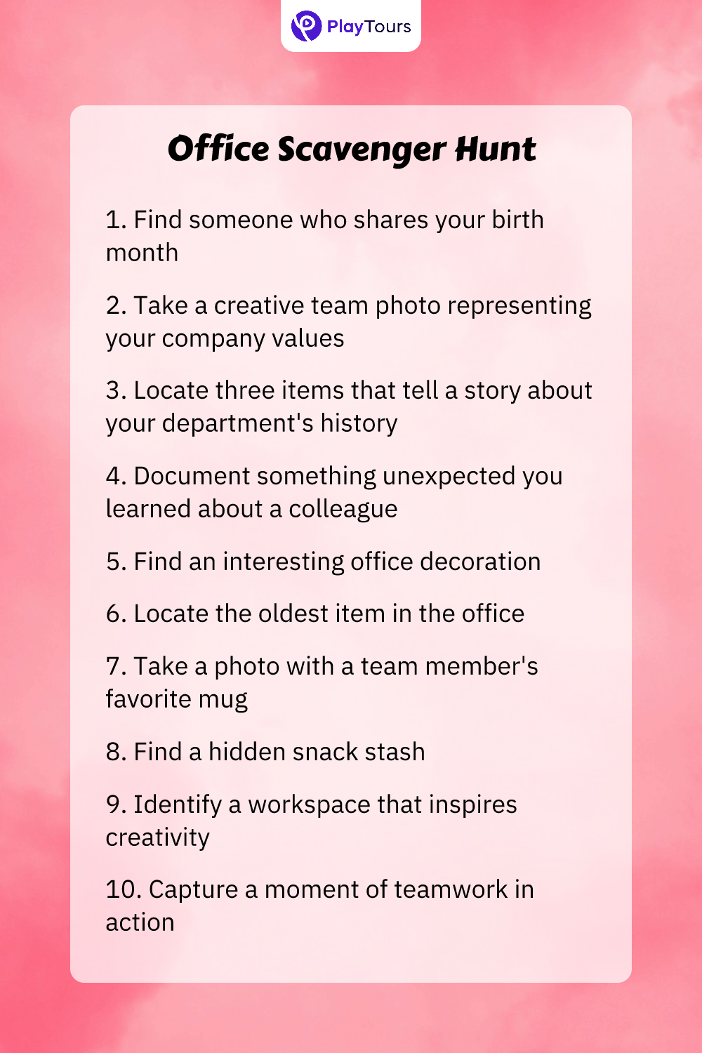 printable scavenger hunt template
