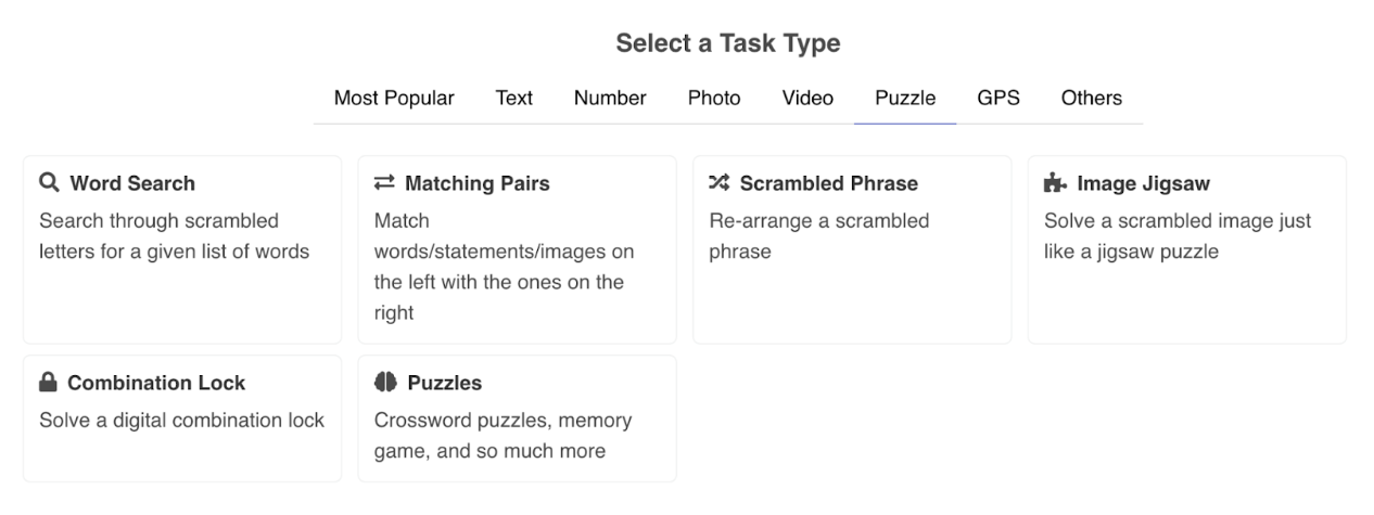 different types of puzzle features