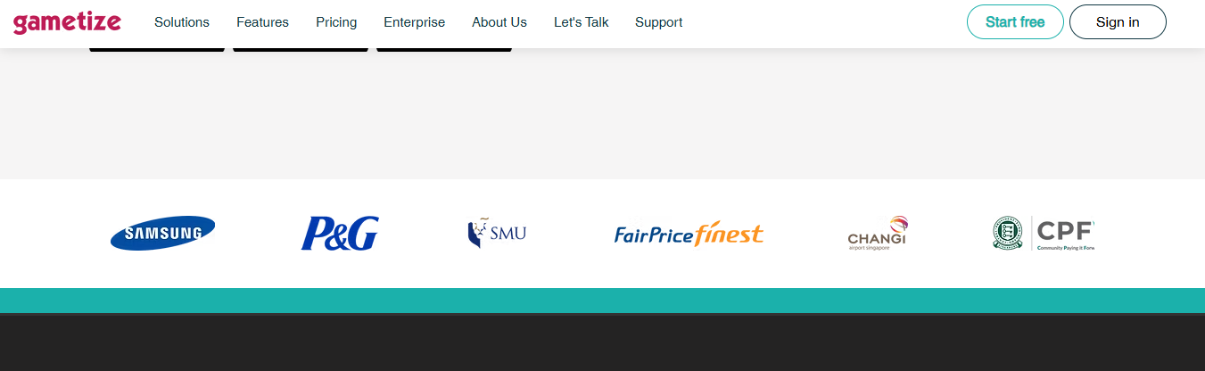 Gametize’s gamification platform for enterprise employee and customer engagement.