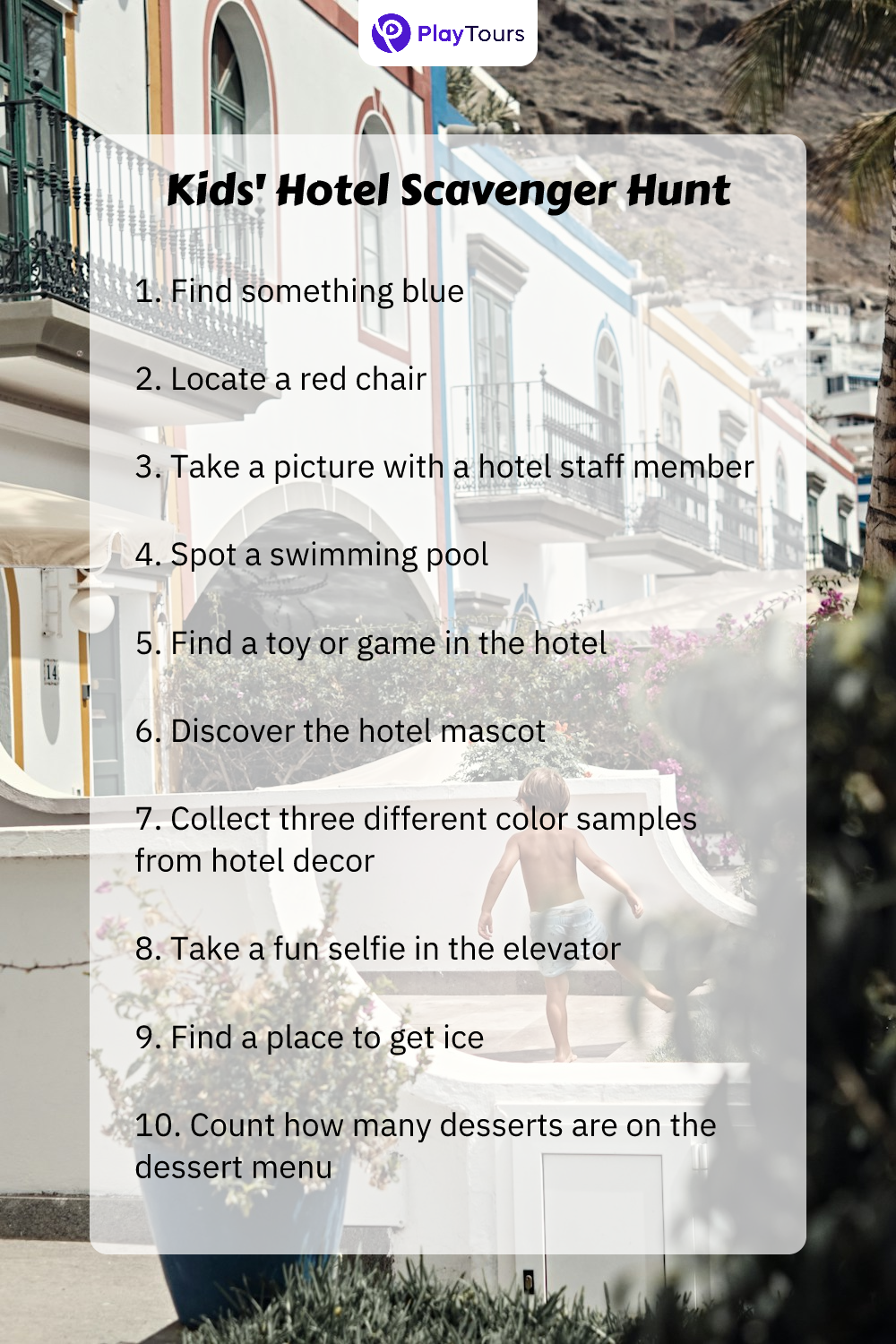 kids hotel scavenger hunt task template