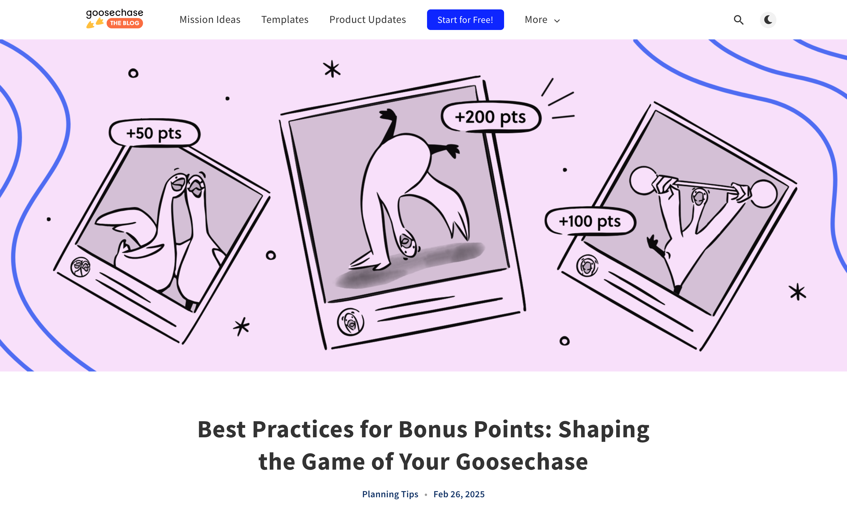 GooseChase blog on best practices for bonus points